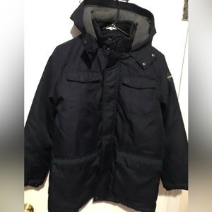 Size 14/16 navy blue rain proof Calvin Klein  boy Teen coat